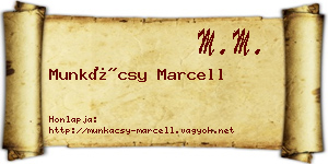 Munkácsy Marcell névjegykártya
