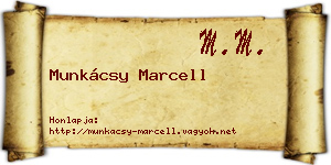 Munkácsy Marcell névjegykártya